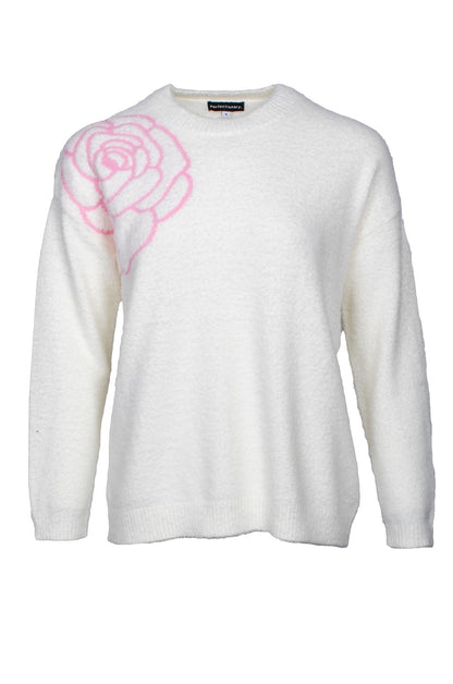 4662D1|PINK ON IVORY ROSE