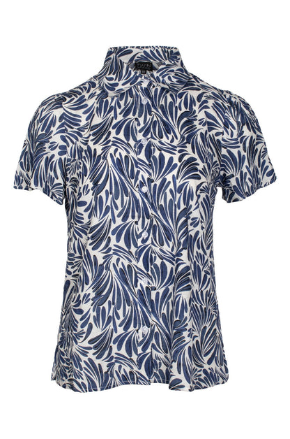 6518C1|INDIGO WHITE PETALS