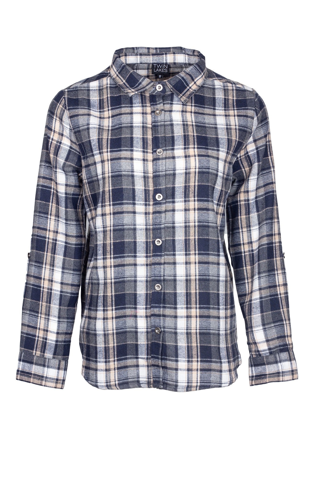 6351D1|NAVY TAUPE CHECKS