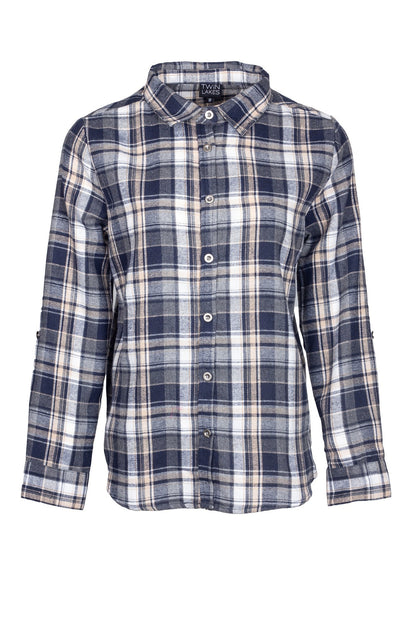 6351D1|NAVY TAUPE CHECKS