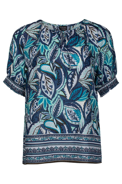 6513C1|INDIGO MINT BORDER