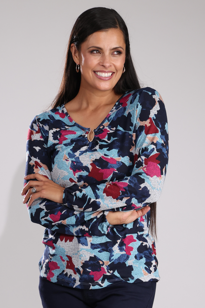 7908B1|BLUES PINK FLORAL