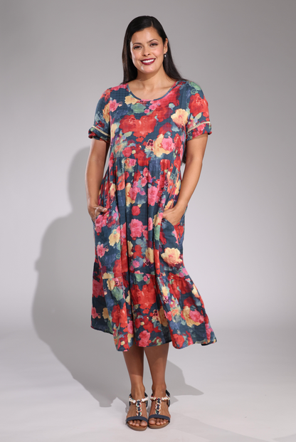 6532C1|INDIGO RED BOUQUET