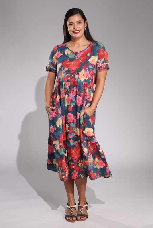6532C1|INDIGO RED BOUQUET