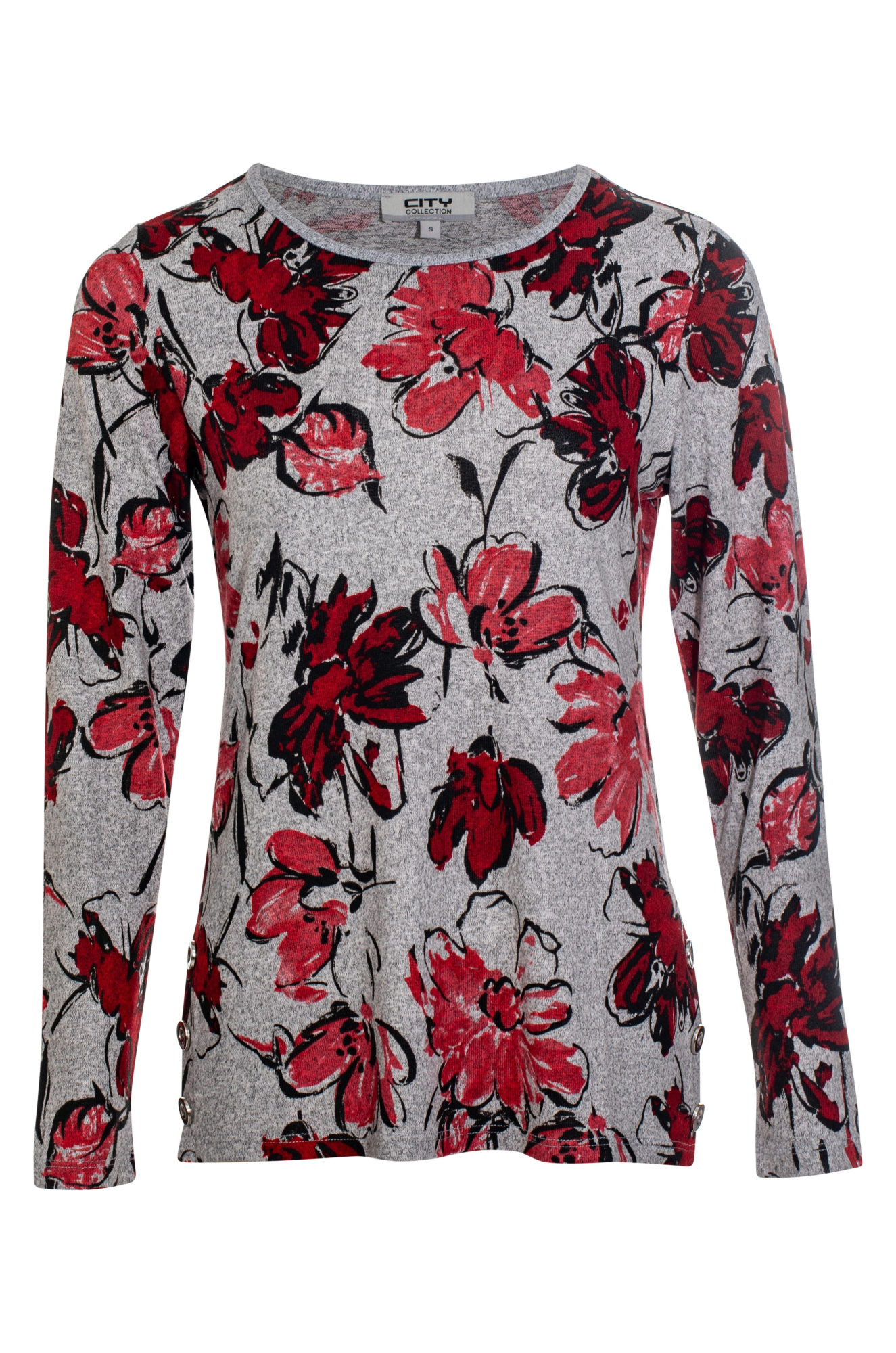 7903BR|RED BLACK FLOWER