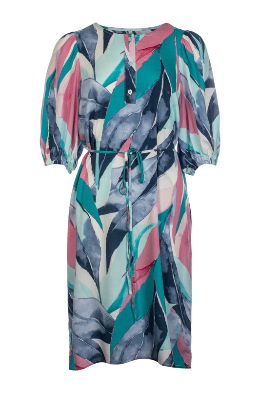 3325C1|PINK BLUE LEAVES