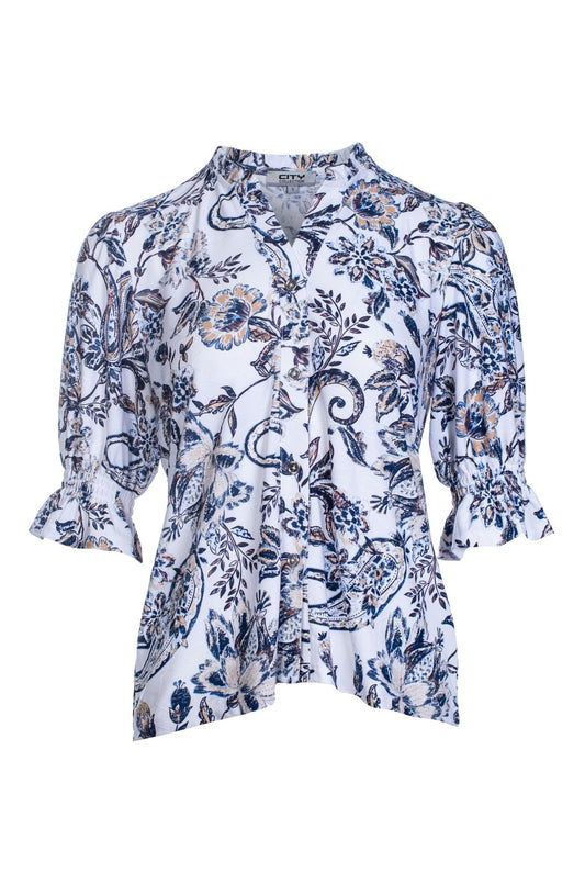 7413C1|INDIGO TAUPE PAISLEY