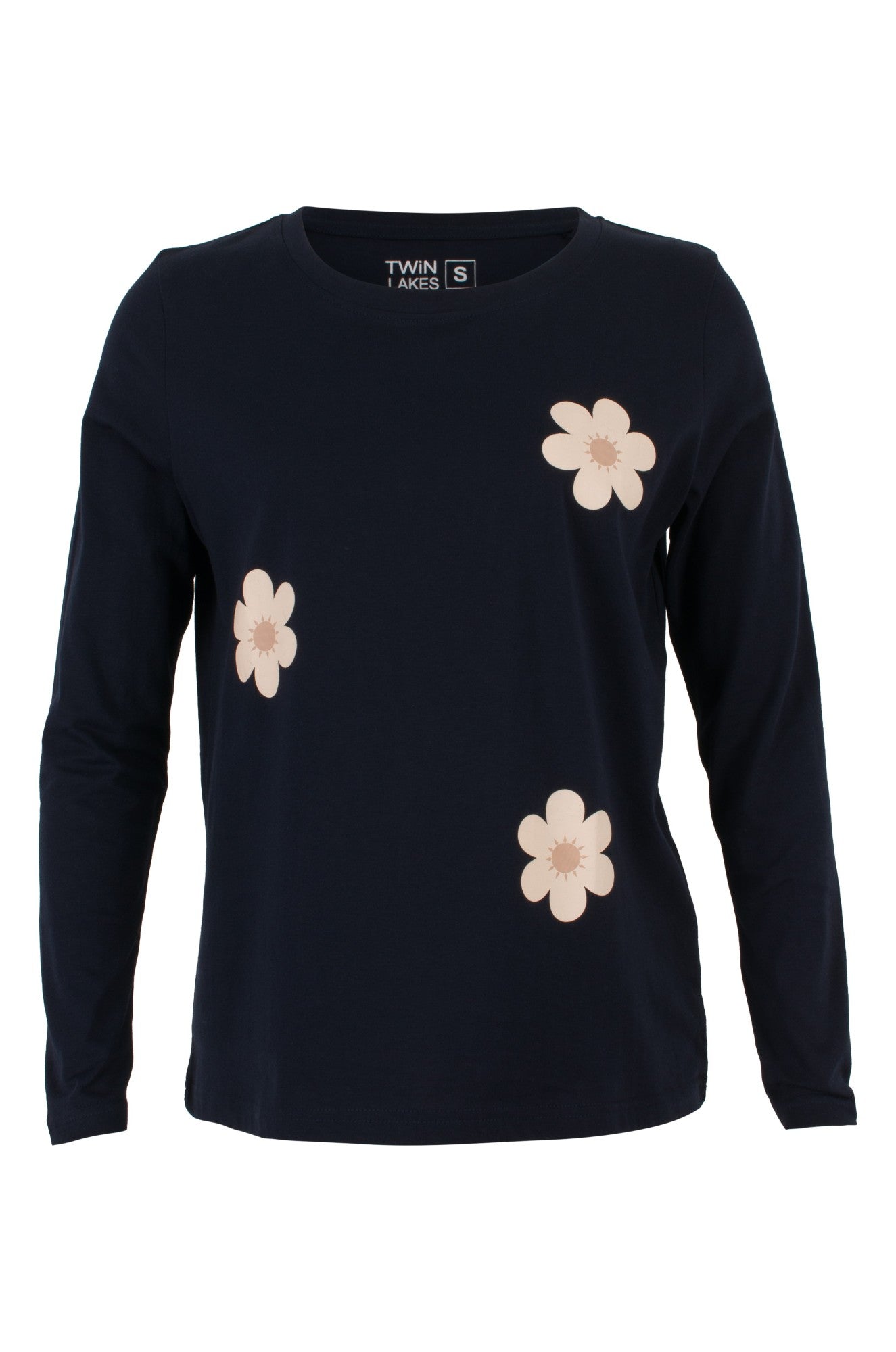 3404D1|CREAM DAISY ON NAVY