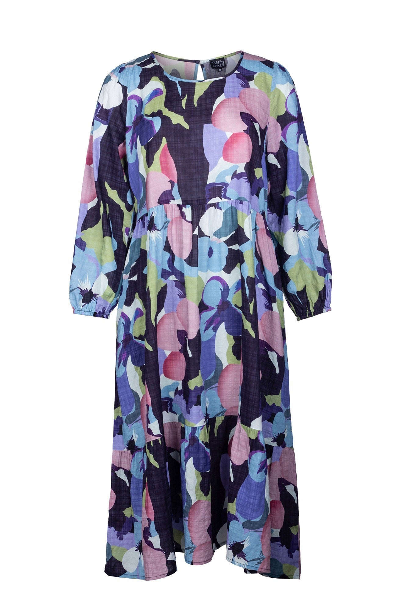 6535B1|NAVY PURPLE FLOWER