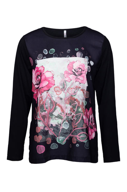 3591B1|PINK BLACK FLOWER