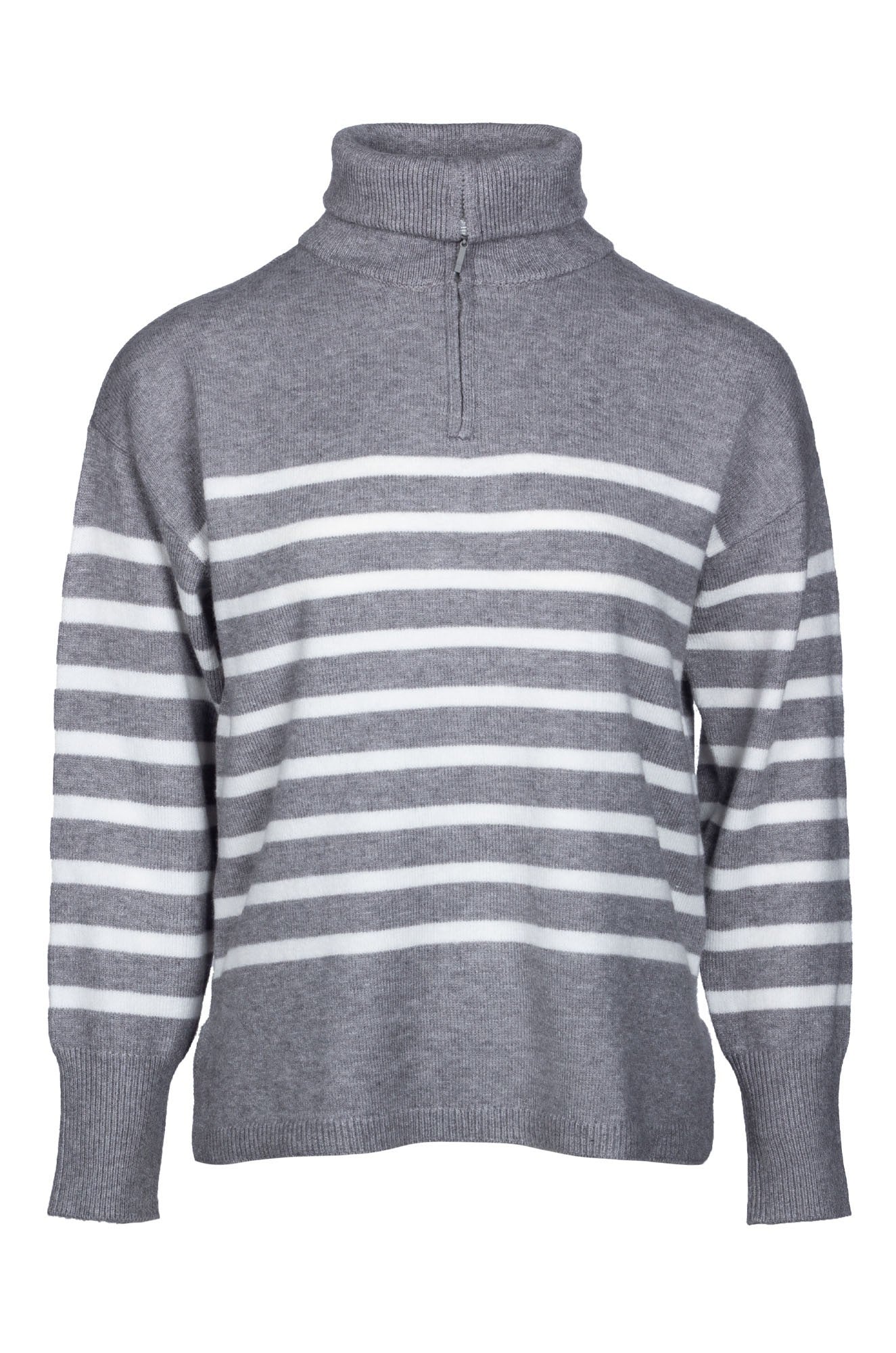 7324B1|SILVER MARLE/IVORY STRIPE
