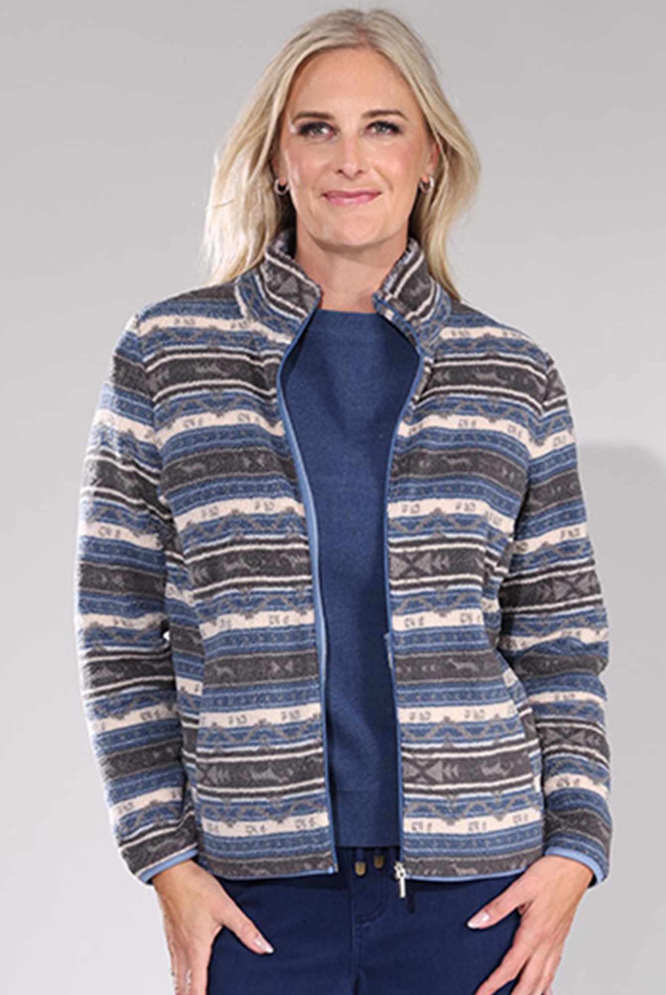 3422D1|CHARCOAL BLUE LINES