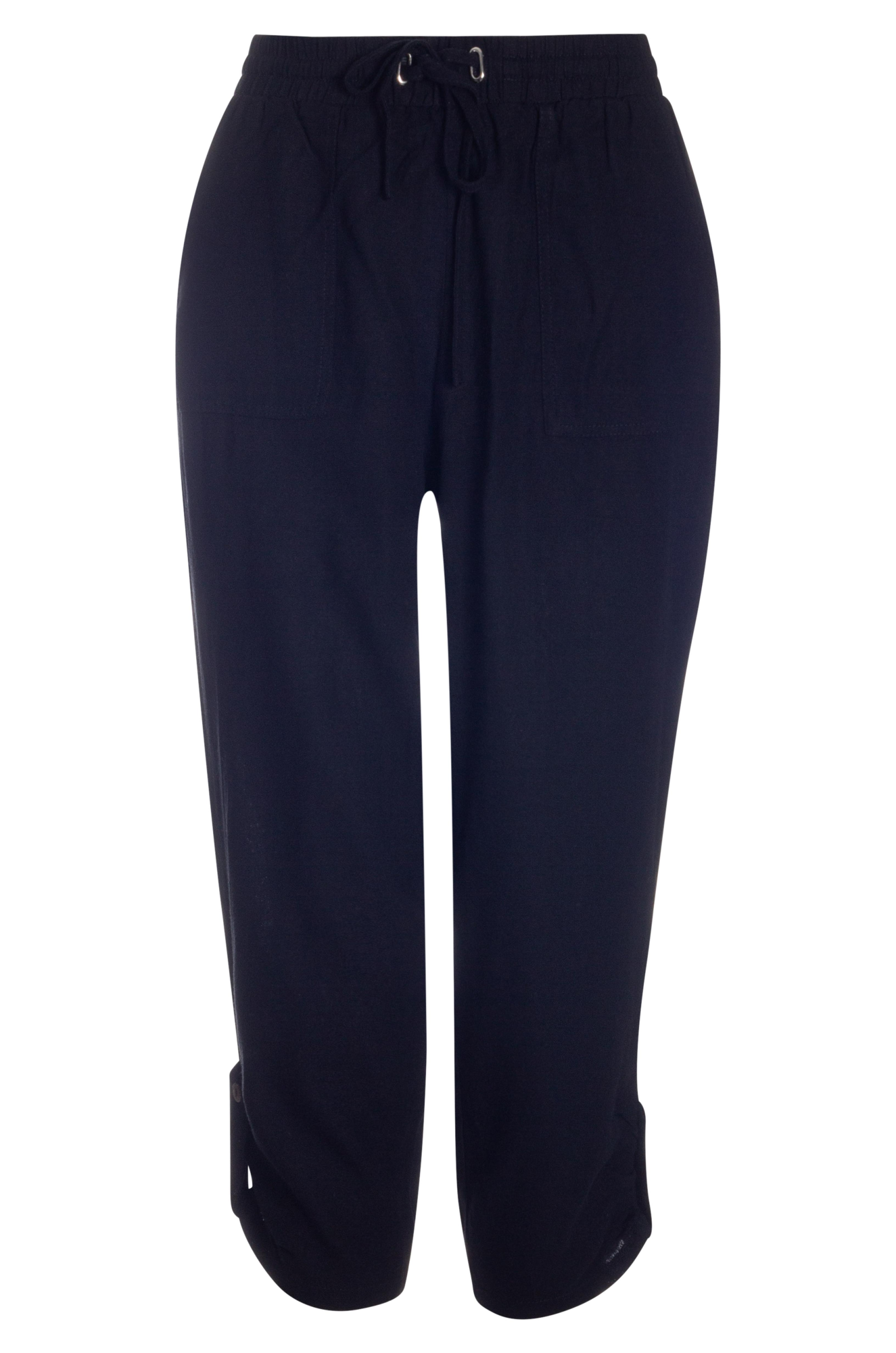 Pull on casual Mid Calf Pants | Black | 6776YY – Ballentynes Fashion ...