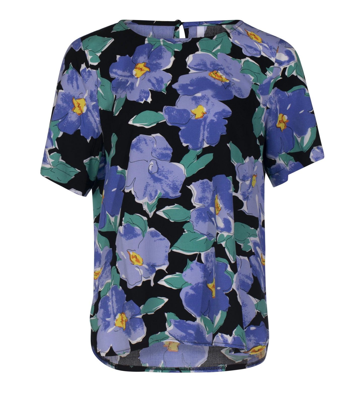 Printed Viscose Top | Blue Green Flower | 3338YY – Ballentynes Fashion ...