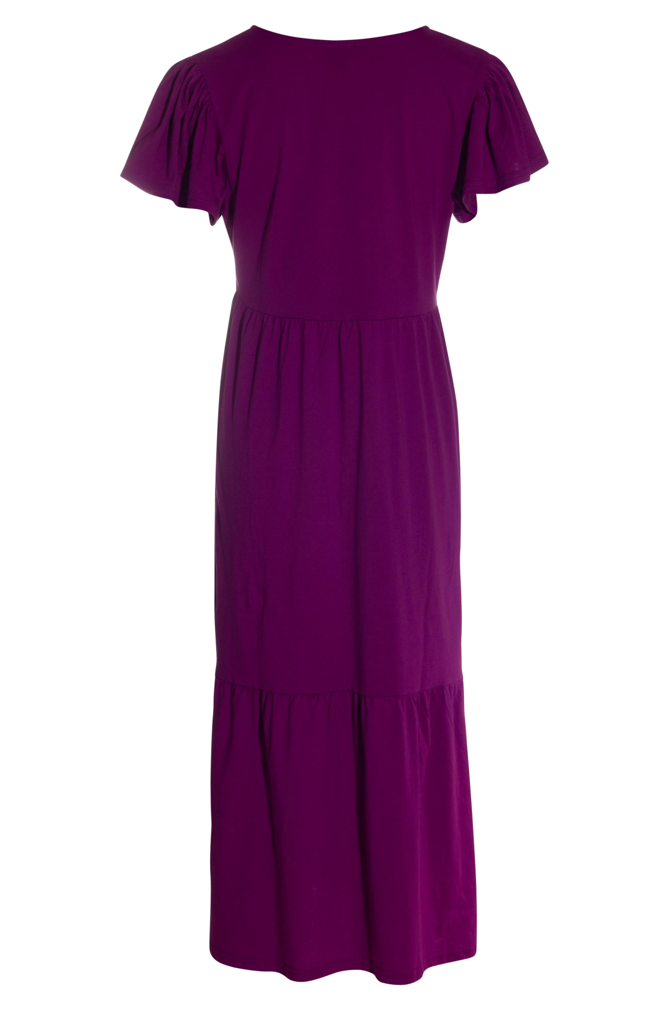 100% Cotton V neck Dress | MAGENTA | 6683YY – Ballentynes Fashion Central