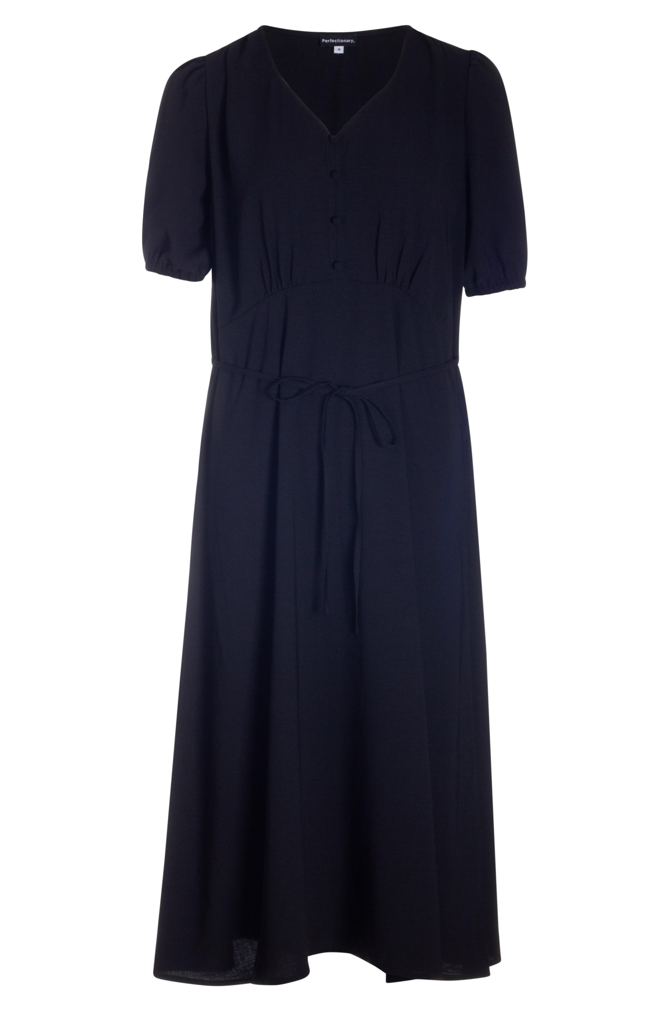 V neck Soft Drape Dress | Black | 4605YY – Ballentynes Fashion Central