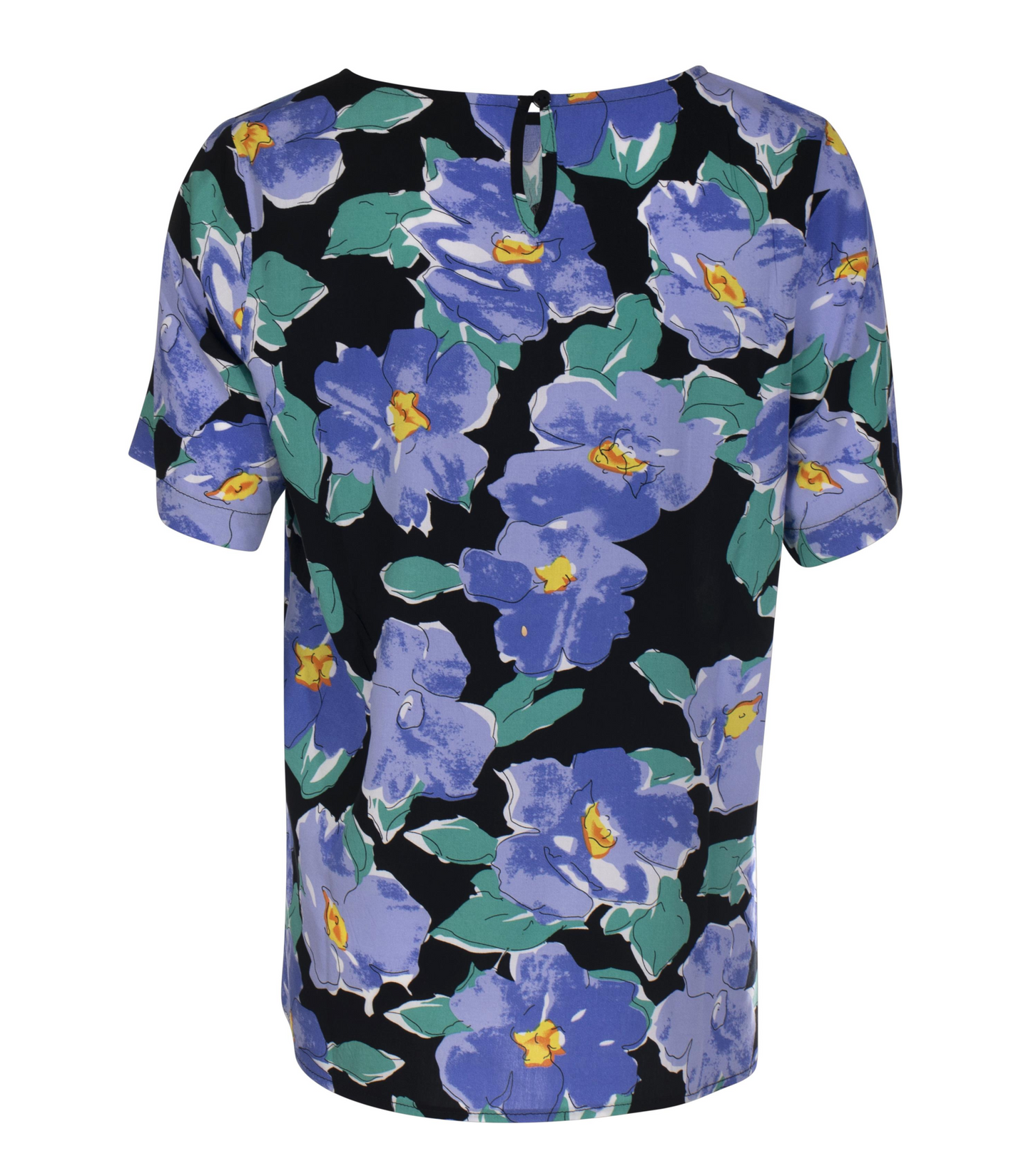 Printed Viscose Top | Blue Green Flower | 3338YY – Ballentynes Fashion ...