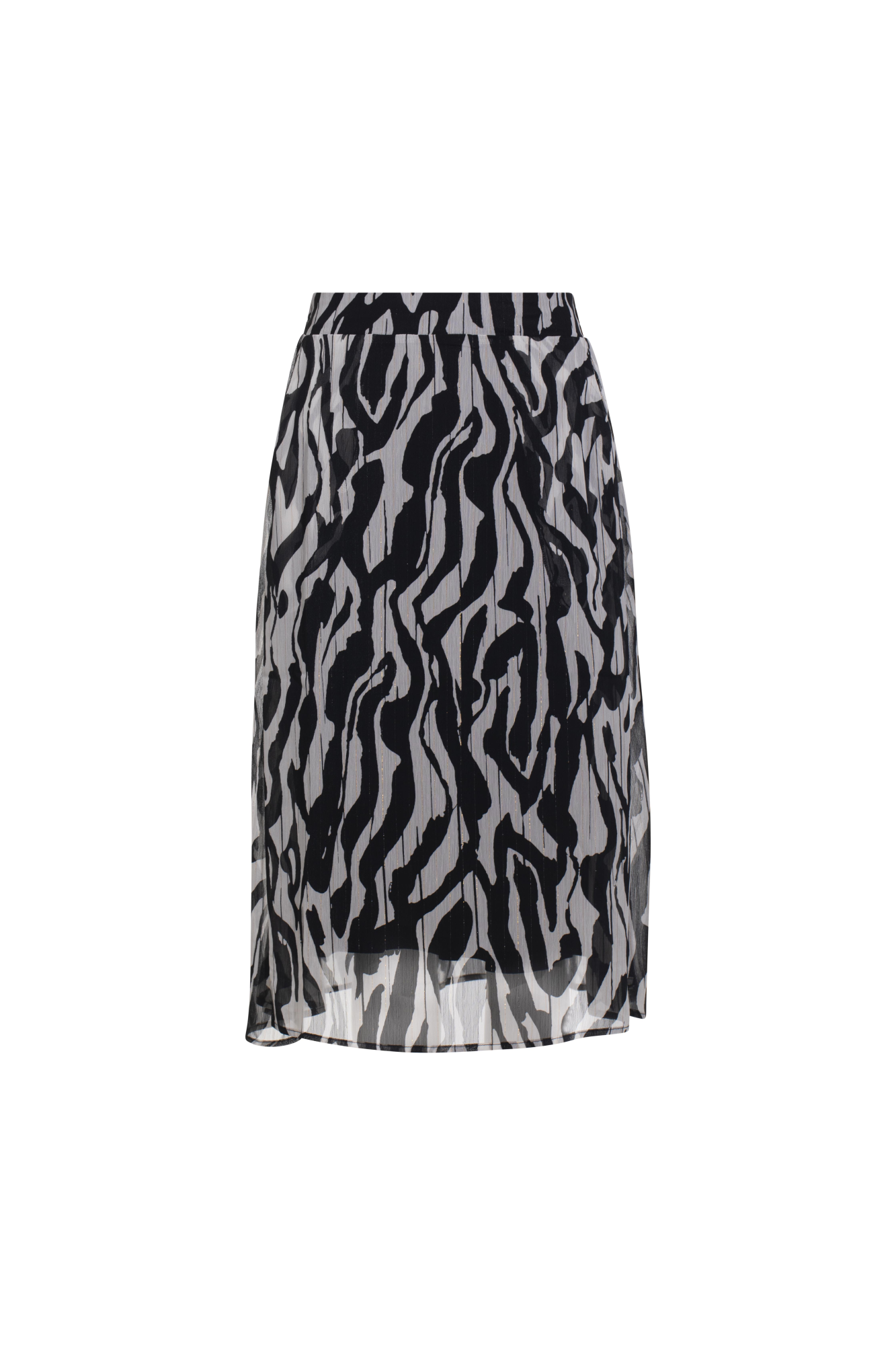 8558YY|BLK IVORY LUREX ABSTRACT