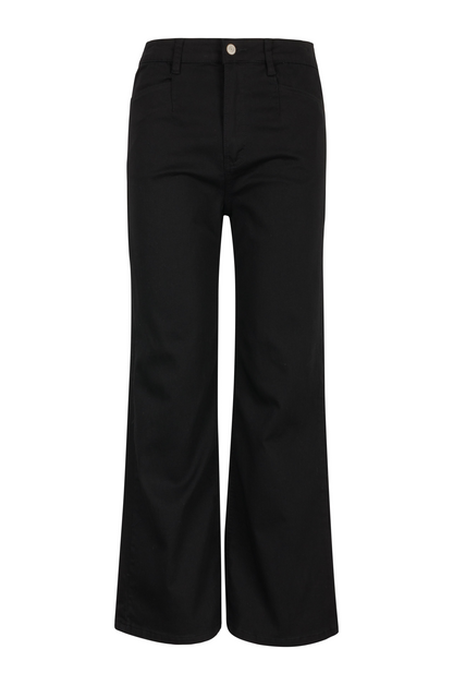 Wide leg Coloured Denim Short Jeans | Black | 6908YY – Ballentynes ...