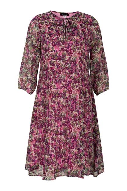 100% Polyester Fine Pleat Dress | Berry Garden Lurex | 8572YY ...