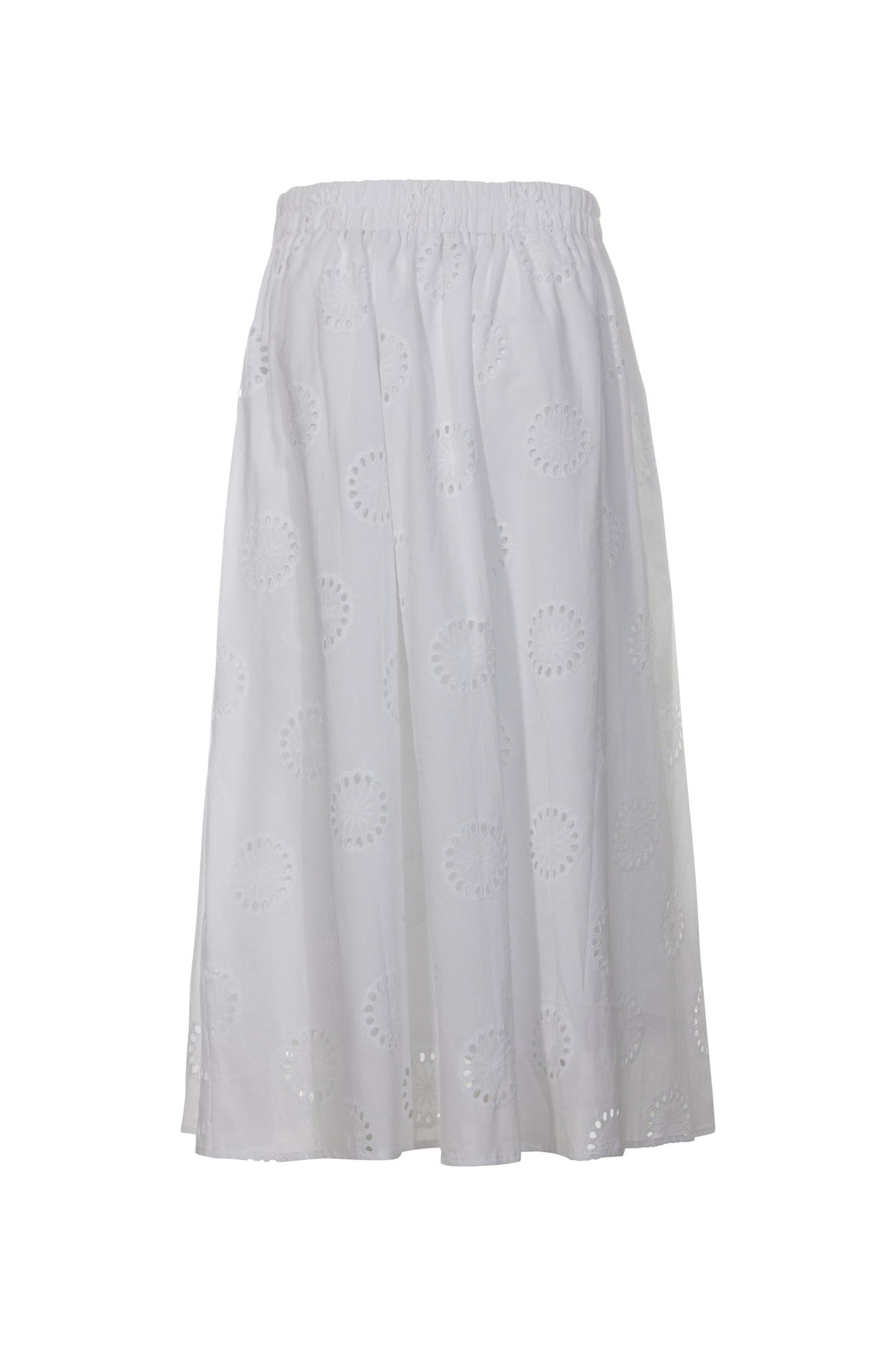 Embroidered Cotton pull on Skirt | WHITE | 6413YY – Ballentynes Fashion ...